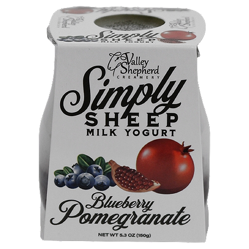 Valley Shepherd Creamery Simply Sheep Blueberry Pomegranate Milk Yogurt, 5.3 oz