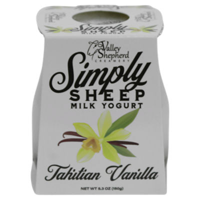 Valley Shepherd Creamery Simply Sheep Tahitian Vanilla Milk Yogurt, 5.3 oz