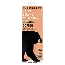 Wandering Bear Straight Black Extra Strong Cold Brew Organic Coffee, 32 fl oz