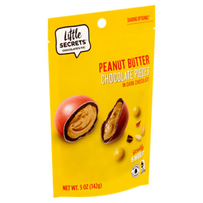 Little Secrets Chocolate's Fix Peanut Butter Chocolate Pieces in Dark Chocolate, 5 oz