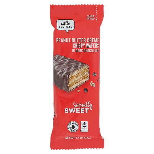 Little Secrets Peanut Butter Crème Crispy Wafers in Dark Chocolate, 1.4 oz