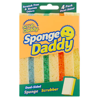 Scrub Daddy Sponge Daddy Dual-Sided Sponge+Scrubber, 4 count - Fairway