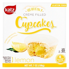 Katz Gluten Free Heavenly Crème Filled Lemon Cupcakes, 4 count, 7 oz