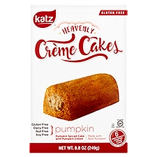 Katz Gluten Free Heavenly Pumpkin, Crème Cakes, 8.8 Ounce