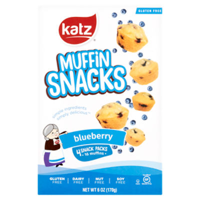 Katz Gluten Free Blueberry Muffin Snacks, 16 count, 6 oz