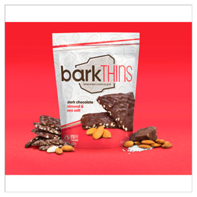 Order Barkthins Snacking Chocolate, Dark Chocolate Almond & Sea