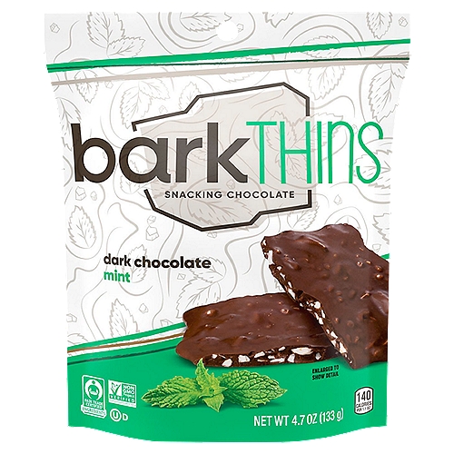 barkTHINS Mint Dark Chocolate, 4.7 oz
Enjoy something delightful in every layer of our bark. Our goal is to create one-of-a-kind chocolate. Simple ingredients made better; delicious flavor combinations that satisfy. It's a little goodness that goes a long way, every day.