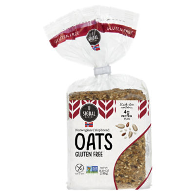 Sigdal Bakeri Gluten Free Oats Norwegian Crispbread, 8.29 oz