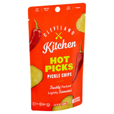 Cleveland Kitchen Hot Picks Pickle Chips, 3.5 fl oz