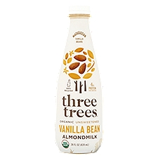 Three Trees Organic Unsweetened Vanilla Bean, Almondmilk, 28 Fluid ounce