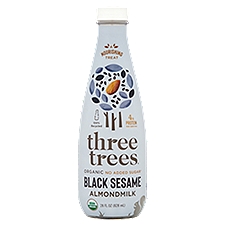 Three Trees Organic No Added Sugar Black Sesame Almondmilk, 28 floz
