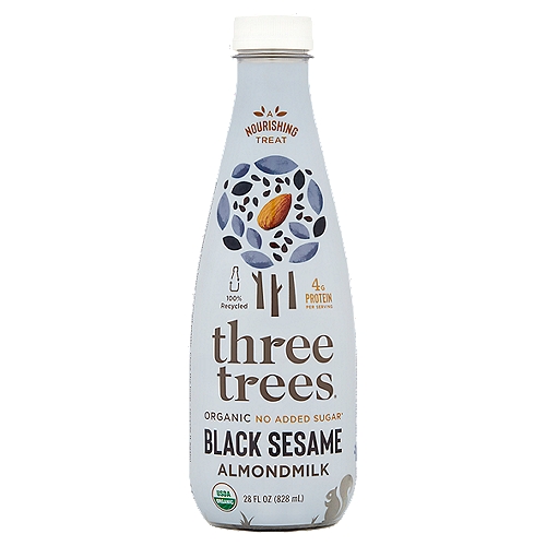 Three Trees Organic No Added Sugar Black Sesame Almondmilk, 28 floz
No Added Sugar*
*Not a Low Calorie Food