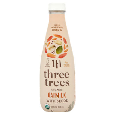 Three Trees Organic Oatmilk with Seeds, 28 fl oz