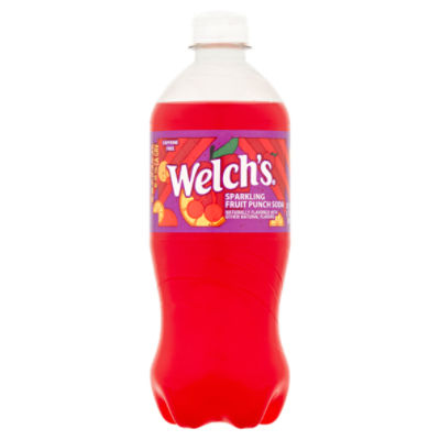 Welch's Sparkling Fruit Punch Soda, 20 fl oz