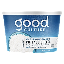 Good Culture Whole Milk Classic, Cottage Cheese, 16 Ounce