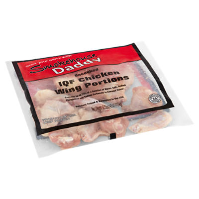 Smokehouse Daddy Uncooked IQF Chicken Wing Portions, 40 oz