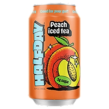 Halfday Peach Prebiotic Iced Tea, 12 fl oz