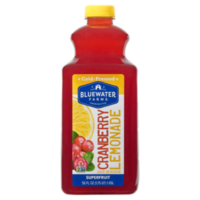 Bluewater Farms Superfruit Cranberry Lemonade Juice Beverage, 56 fl oz