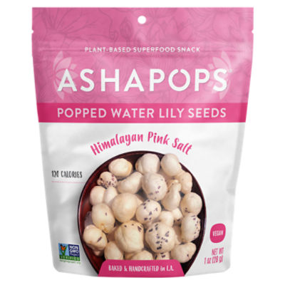 AshaPops Popped Water Lily Seeds Himalayan Pink Salt