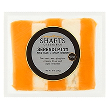 Shaft's Serendipity Aged Blue + Sharp Cheddar Cheese, 6 oz