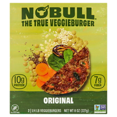 NoBull Original Veggieburgers, 1/4 lb, 2 count