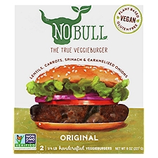 No Bull Original Handcrafted Veggieburgers, 1/4 lb, 2 count
