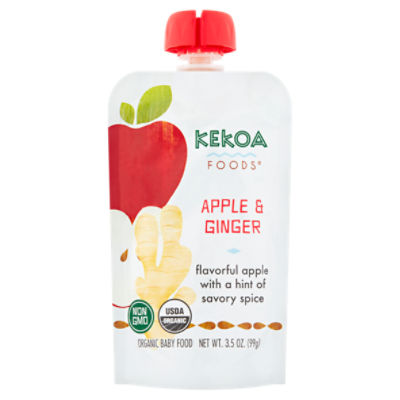 Keroa Foods Apple & Ginger Organic Baby Food, 3.5 oz