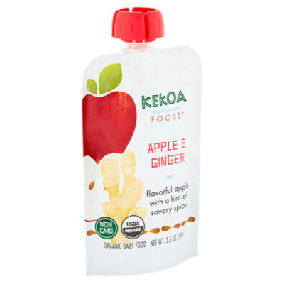 Keroa Foods Apple & Ginger Organic Baby Food, 3.5 oz