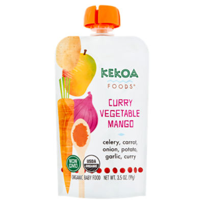 Kekoa Foods Curry Vegetable Mango Organic Baby Food, 3.5 oz