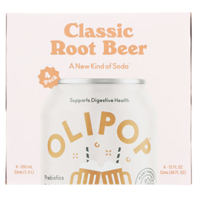 Olipop Classic Root Beer 4 Pack