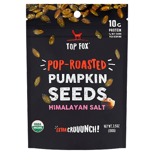Top Fox Pop Roasted Himalayan Salt Pumpkin Seeds, 3.5 oz
