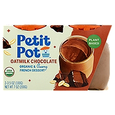 Petit Pot Organic & Creamy Oatmilk Chocolate, French Dessert, 7 Ounce