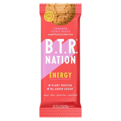 BTR Nation Superfood Protein Bar Cinnamon Cookie Dough