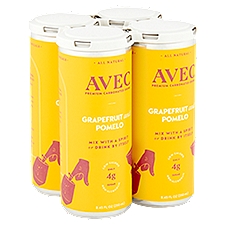 AVEC Grapefruit and Pomelo Premium Carbonated Drink, 4 count, 8.45 fl oz