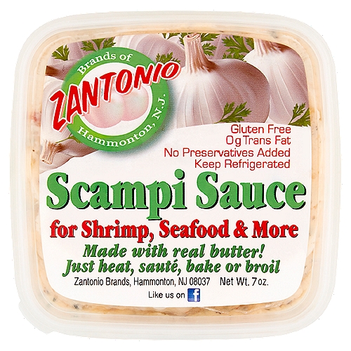 Zantonio Scampi Sauce, 7 oz