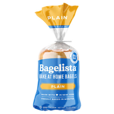 Bagelista Plain Bake at Home Bagels, 16 oz