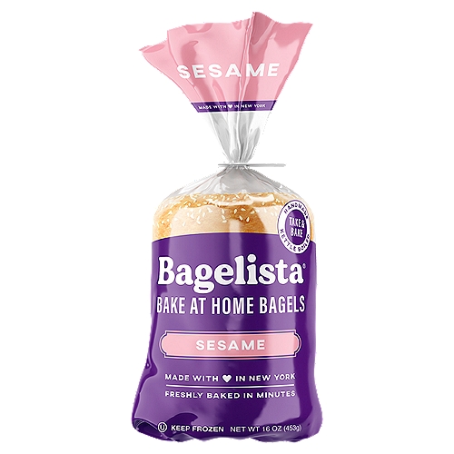 Bagelista Sesame Bake at Home Bagels, 16 oz