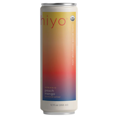hiyo Organic Peach Mango Non-Alcoholic Social Tonic, 12 fl oz