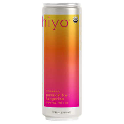 Hiyo Organic Passion Fruit Tangerine Social Tonic, 12 fl oz