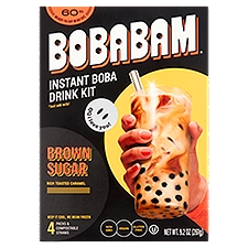 Bobabam Brown Sugar Instant Boba Drink Kit, 4 count, 9.2 oz