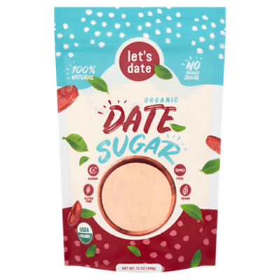 Let's Date Organic Date Sugar, 12 oz