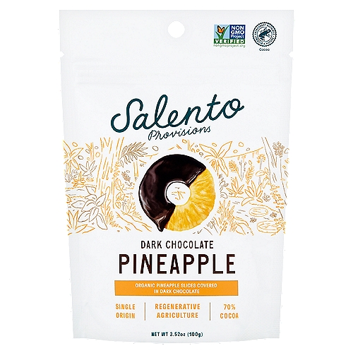 Salento Provisions Dark Chocolate Pineapple, 3.52 oz