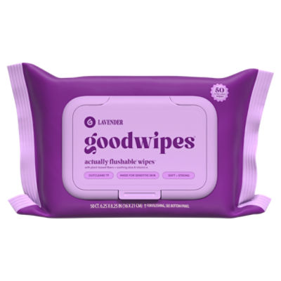 goodwipes XL Lavender Flushable Wipes, 1 Pack, 50 Total Wipes, 50 Each