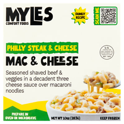 Myles Comfort Foods Philly Steak & Cheese Mac & Cheese, 10 oz