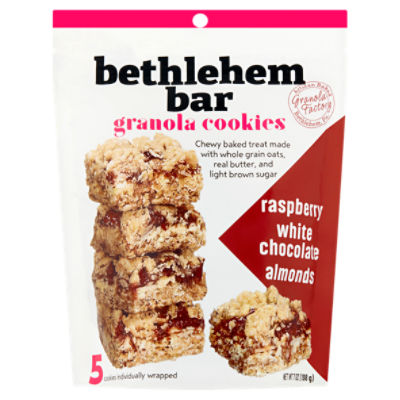 Granola Factory Bethlehem Bar Raspberry White Chocolate Almonds Granola Cookies, 5 count, 7 oz