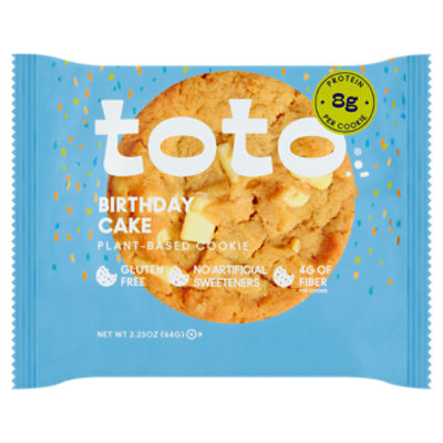 Toto Birthday Cake Plant-Based Cookie, 2.25 oz