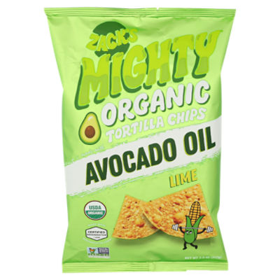 Zack's Mighty Lime Organic Avocado Oil Tortilla Chips, 7.5 oz