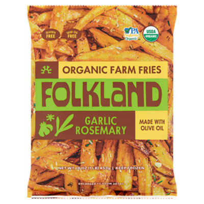 Folkland Garlic Rosemary Organic Farm Fries, 16 oz
