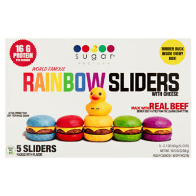 Sugar Factory Rainbow Sliders with Cheese, 2.1 oz, 5 count