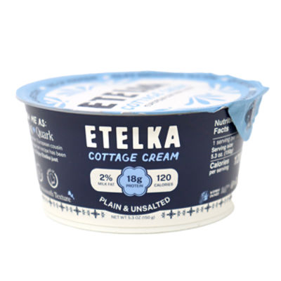 Etelka Cottage Cream, Plain & Unsalted, 5.3 oz.
